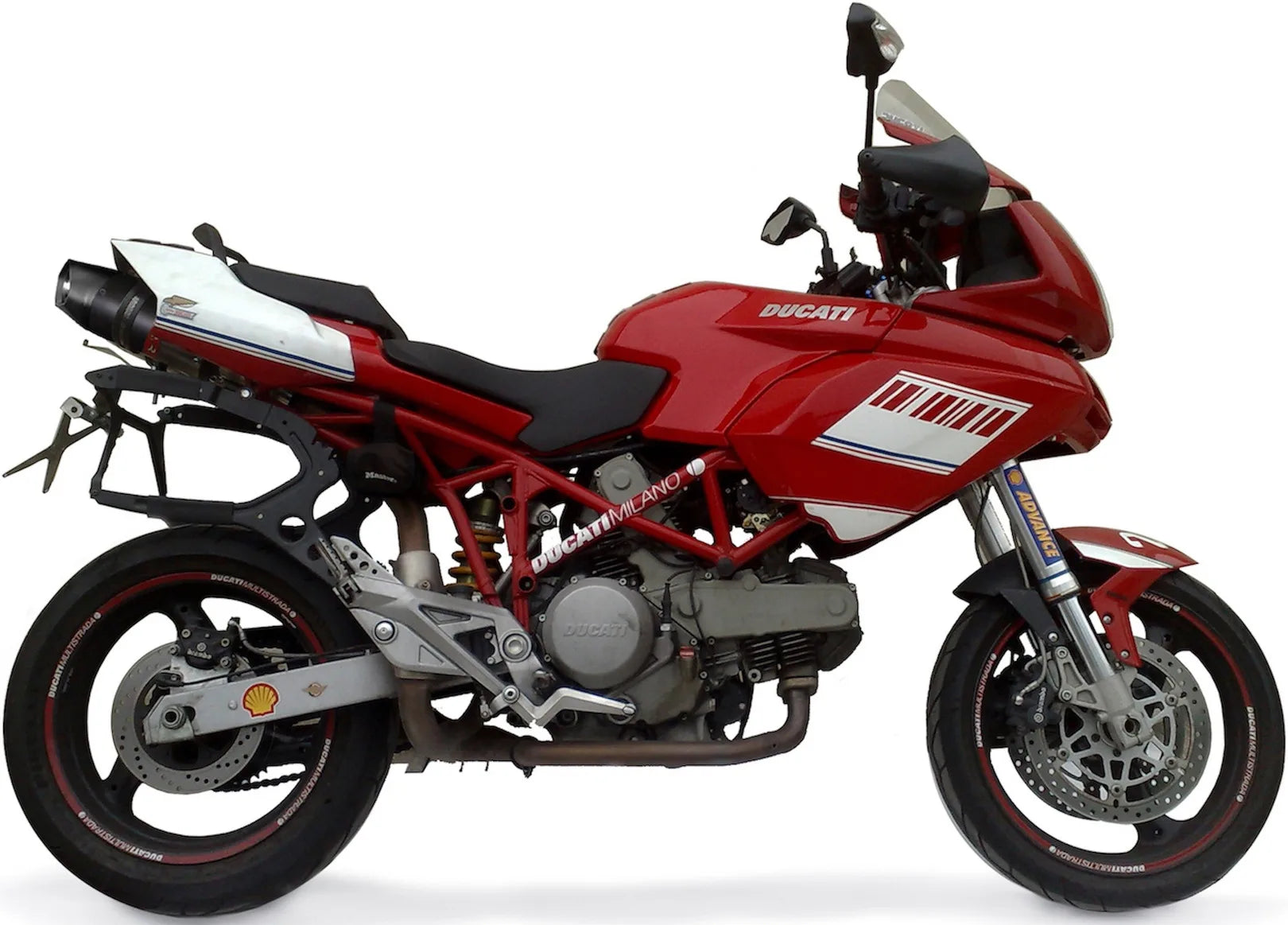 Dual Exhaust System With Sound Certification Furore Aluminium Black - Gpr Compatible With Ducati Multistrada 1100 (2007-2009)