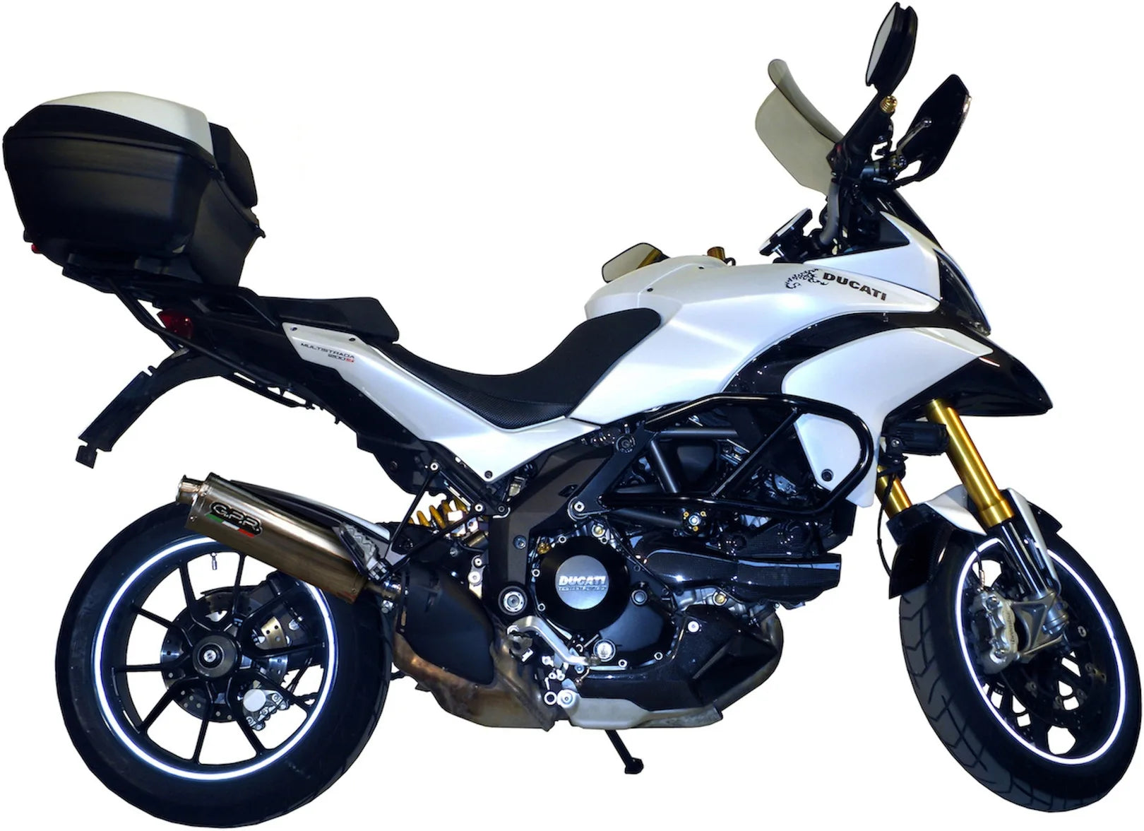Catalytic Exhaust Tip With Sound Certification Trioval Stainless Steel - Gpr Compatible With Ducati Multistrada 1200 (2010-2014)