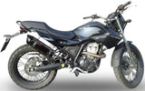 Complete Catalytic Exhaust System With Sound Certification Furore Aluminium Black - Gpr Compatible With Derbi Mulhacèn (2006-2011)