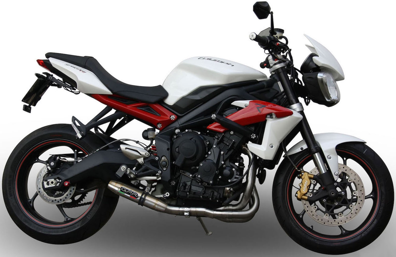 Exhaust Tip With Noise Certification Deeptone Stainless Steel - Gpr Compatible With Triumph Street Triple 675 (2013-2016)