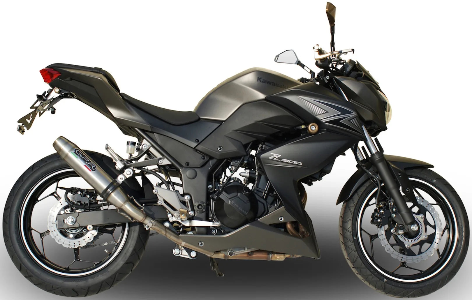 Exhaust Tip Without Sound Certification Deeptone Stainless Steel - Gpr Compatible With Kawasaki Z 300 (2014-2017)