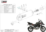 Exhaust Tip With Noise Certification Oval Carbon Carbon - Mivv Compatible With Benelli Trk 502 X (2018-2024)