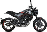 Complete Exhaust System Without Catalytic Converter And Without Sound Certification X-M1 Steel Black - Mivv Compatible With Benelli Leoncino 125 (2022-2024)