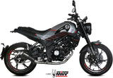 Complete Exhaust System Without Catalytic Converter And Without Sound Certification X-M1 Steel Black - Mivv Compatible With Benelli Leoncino 125 (2022-2024)