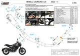 Complete Catalytic Exhaust System With Sound Certification X-M1 Steel Black - Mivv Compatible With Benelli Leoncino 125 (2022-2024)