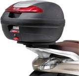 Monolock Vision Black Tech Top Case - 34 Lt Vision Technopolymer - Givi Compatible With Piaggio Beverly 350 (2010-2020)