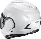 Flip-Up Motorcycle Helmet Hjc F100 Advanced Fiberglass Composite Pearl White Size 08 M