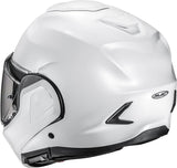 Flip-Up Motorcycle Helmet Hjc F100 Advanced Fiberglass Composite Pearl White Size 08 M