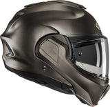 Flip-Up Motorcycle Helmet Hjc F100 Advanced Fiberglass Composite Semi Flat Titanium Size 09 L