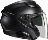 Urban Motorcycle Helmet Hjc F31 Advanced Fiberglass Semi Flat Black Size 09 L