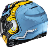 Full-Face Motorcycle Helmet Hjc F71 Advanced Fiberglass Mc23 Monkey Dj Size 10 Xl