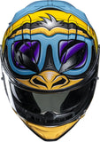 Full-Face Motorcycle Helmet Hjc F71 Advanced Fiberglass Mc23 Monkey Dj Size 08 M