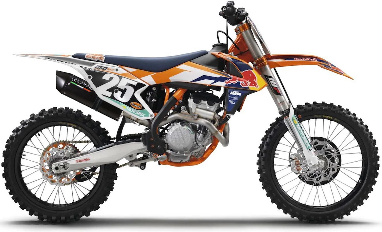 Complete Non-Catalytic Exhaust System With Sound Certification Furore Aluminium Black - Gpr Compatible With Ktm 250 Sx-F (2007-2015)