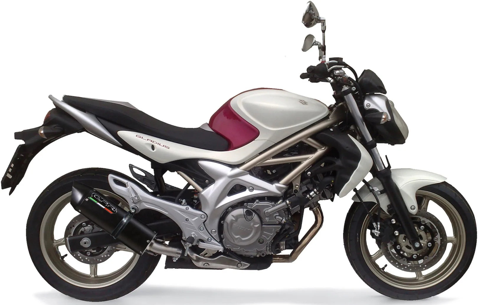 Exhaust Tip With Noise Certification Furore Aluminium Black - Gpr Compatible With Suzuki Gladius 650 (2008-2015)