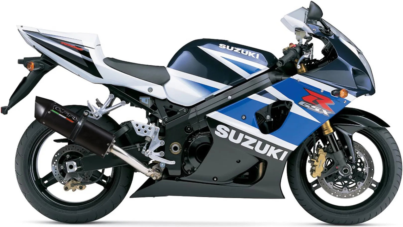 Exhaust Tip With Noise Certification Furore Aluminium Black - Gpr Compatible With Suzuki Gsx-R 1000 (2003-2004)