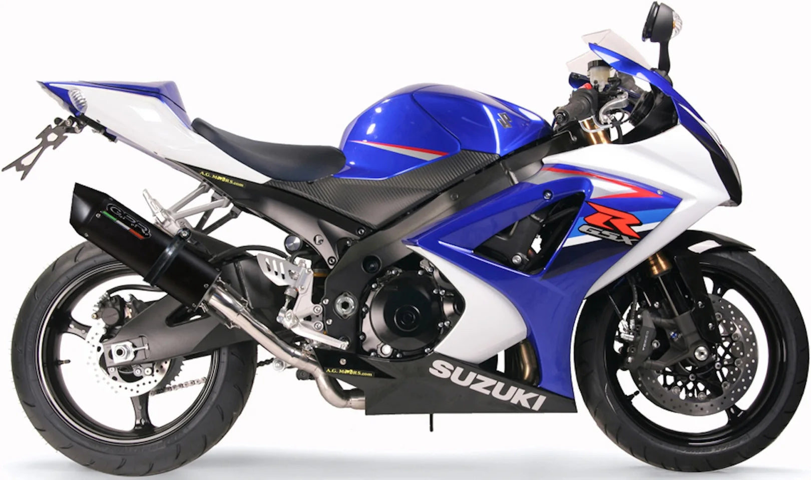 Exhaust Tip With Noise Certification Furore Aluminium Black - Gpr Compatible With Suzuki Gsx-R 1000 K7 (2007-2008)