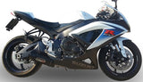 Catalytic Exhaust Tip With Sound Certification Furore Aluminium Black - Gpr Compatible With Suzuki Gsx-R 600 K6 (2006-2007)