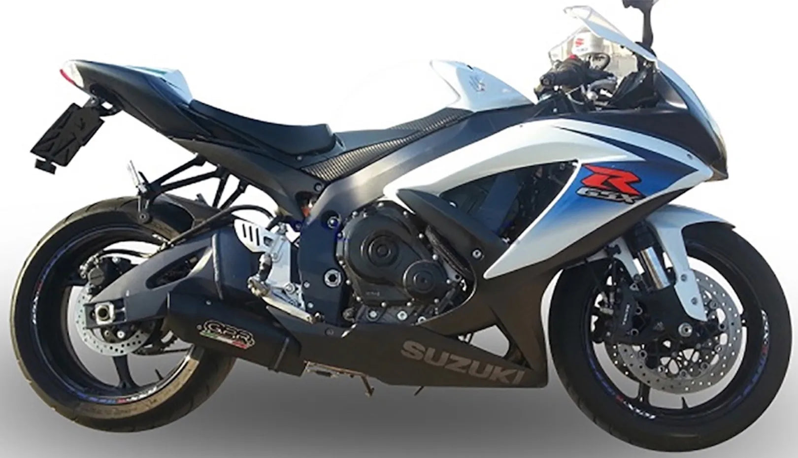 Exhaust Tip Without Sound Certification Furore Aluminium Black - Gpr Compatible With Suzuki Gsx-R 750 K6 (2006-2007)