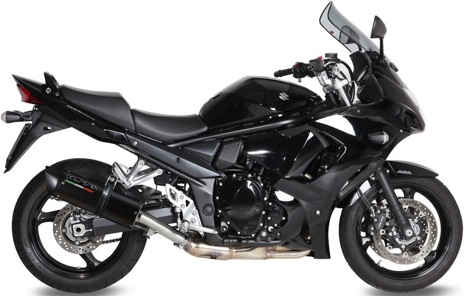Exhaust Tip With Noise Certification Furore Aluminium Black - Gpr Compatible With Suzuki Gsx 1250 Fa (2009-2014)