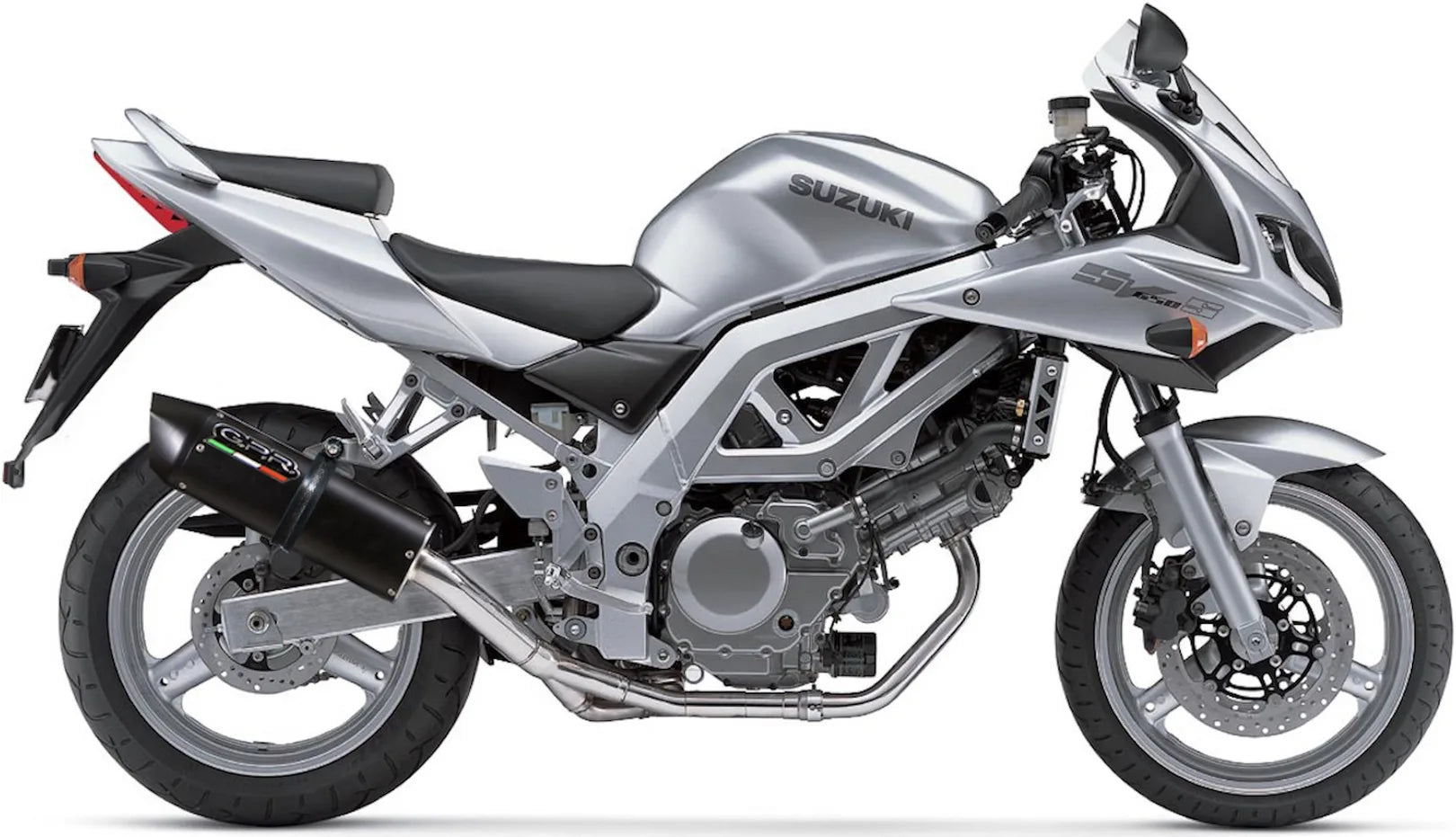 Exhaust Tip With Noise Certification Furore Aluminium Black - Gpr Compatible With Suzuki Sv 650 - S (1999-2002)