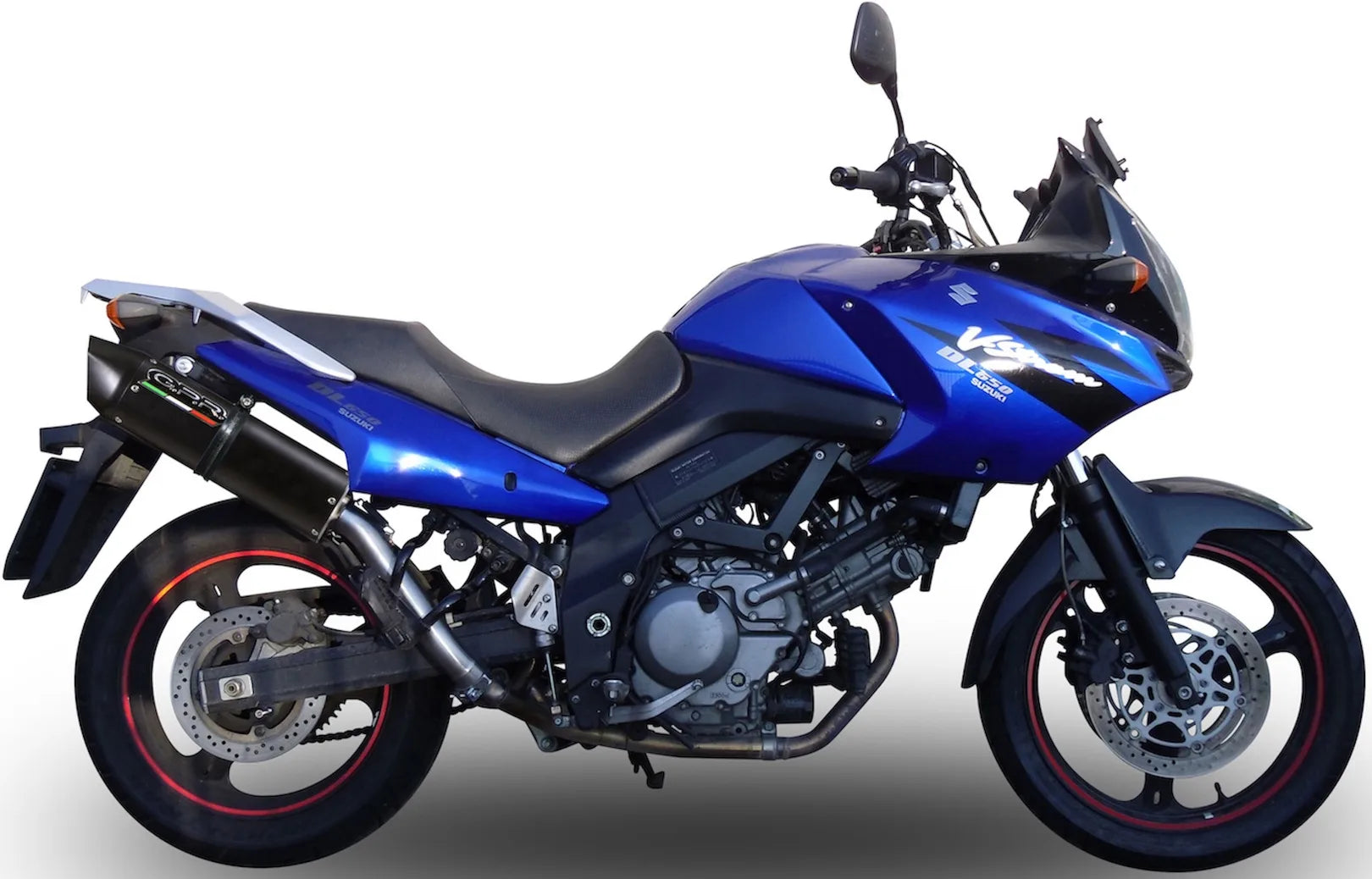 Exhaust Tip With Noise Certification Furore Aluminium Black - Gpr Compatible With Suzuki V-Strom Dl 650 (2004-2011)