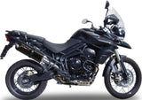 Exhaust Tip With Noise Certification Furore Aluminium Black - Gpr Compatible With Triumph Tiger 800 - Xr - Xc - Xrx - Xcx - Xrt - Xca (2011-2016)