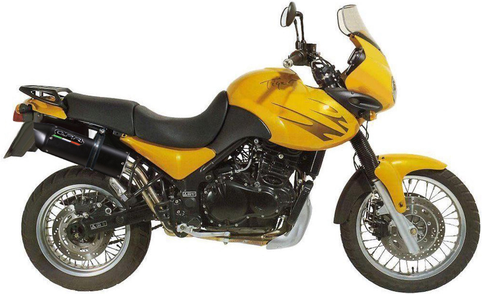 Exhaust Tip With Noise Certification Furore Aluminium Black - Gpr Compatible With Triumph Tiger 955 (2002-2006)
