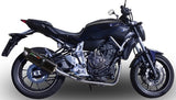 Complete Non-Catalytic Exhaust System With Sound Certification Furore Aluminium Black - Gpr Compatible With Yamaha Mt-07 (2014-2016)