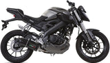 Complete Catalytic Exhaust System With Sound Certification Furore Aluminium Black - Gpr Compatible With Yamaha Mt-125 (2014-2016)