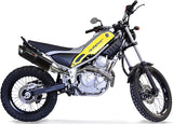 Exhaust Tip With Noise Certification Furore Aluminium Black - Gpr Compatible With Yamaha Tricker 250 (2005-2008)