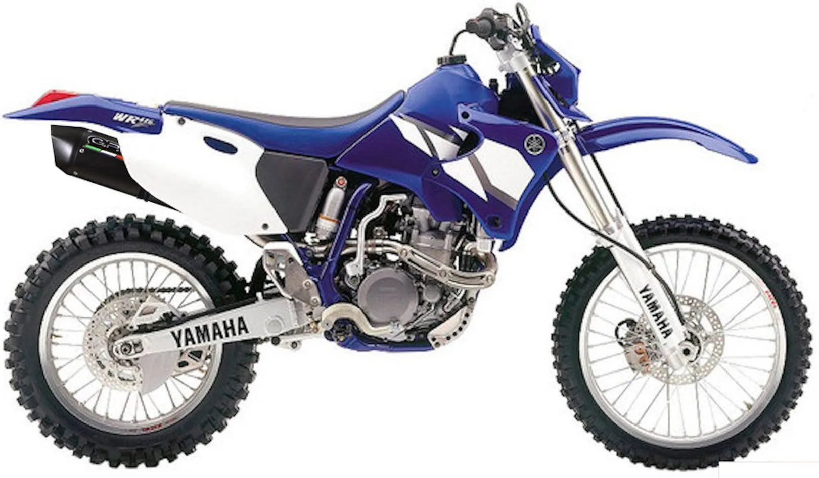 Complete Non-Catalytic Exhaust System With Sound Certification Furore Aluminium Black - Gpr Compatible With Yamaha Wr 400 F (1998-2000)
