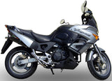 Dual Exhaust System With Sound Certification Furore Aluminium Black - Gpr Compatible With Honda Varadero 1000 (1999-2011)