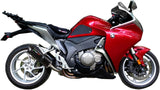 Exhaust Tip With Noise Certification Furore Aluminium Black - Gpr Compatible With Honda Vfr 1200 F Ie (2010-2016)