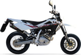 Complete Non-Catalytic Exhaust System With Sound Certification Furore Aluminium Black - Gpr Compatible With Husqvarna Smr 125 4T (2011-2013)