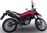 Dual Exhaust System With Sound Certification Furore Aluminium Black - Gpr Compatible With Husqvarna Tr 650 Terra - Strada (2013-2015)