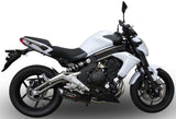 Catalytic Exhaust Tip With Sound Certification Furore Aluminium Black - Gpr Compatible With Kawasaki Er-6 N (2005-2011)