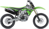 Complete Non-Catalytic Exhaust System With Sound Certification Furore Aluminium Black - Gpr Compatible With Kawasaki Kx 250 F (2004-2008)