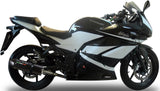 Catalytic Exhaust Tip With Sound Certification Furore Aluminium Black - Gpr Compatible With Kawasaki Ninja 250 R (2007-2014)