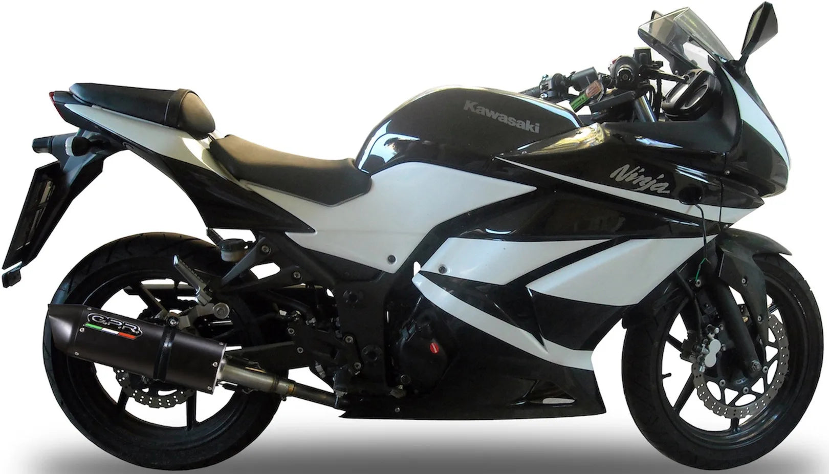 Exhaust Tip Without Sound Certification Furore Aluminium Black - Gpr Compatible With Kawasaki Ninja 250 R (2007-2014)
