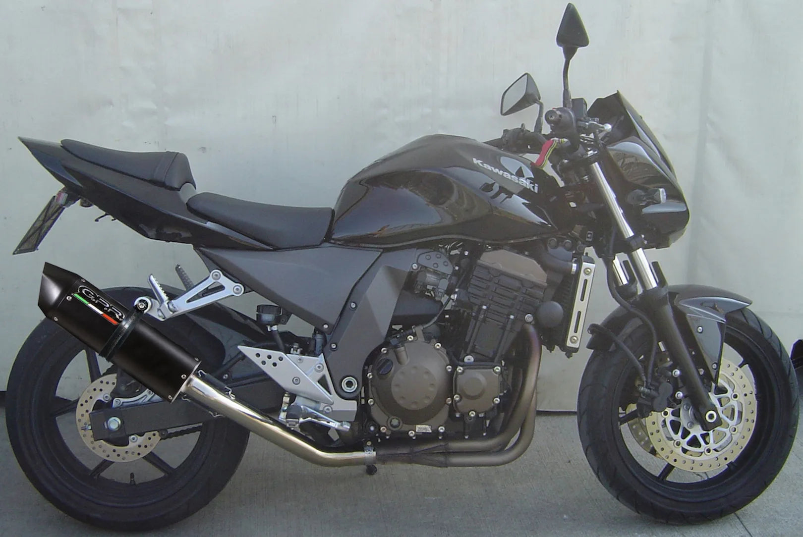 Exhaust Tip With Noise Certification Furore Aluminium Black - Gpr Compatible With Kawasaki Z 750 - S (2004-2006)