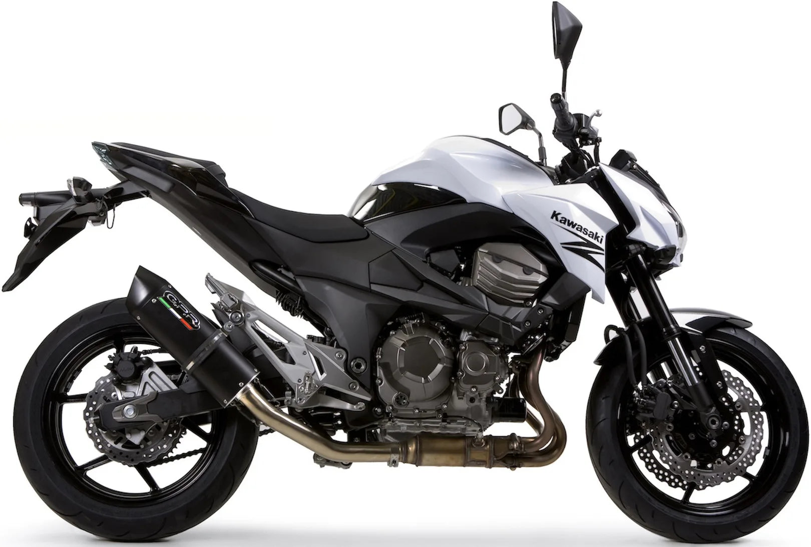 Exhaust Tip With Noise Certification Furore Aluminium Black - Gpr Compatible With Kawasaki Z 800 E (2013-2016)