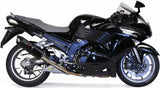Dual Exhaust System With Sound Certification Furore Aluminium Black - Gpr Compatible With Kawasaki Zzr 1400 (2008-2011)