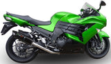 Dual Exhaust System With Sound Certification Furore Aluminium Black - Gpr Compatible With Kawasaki Zzr 1400 (2012-2016)