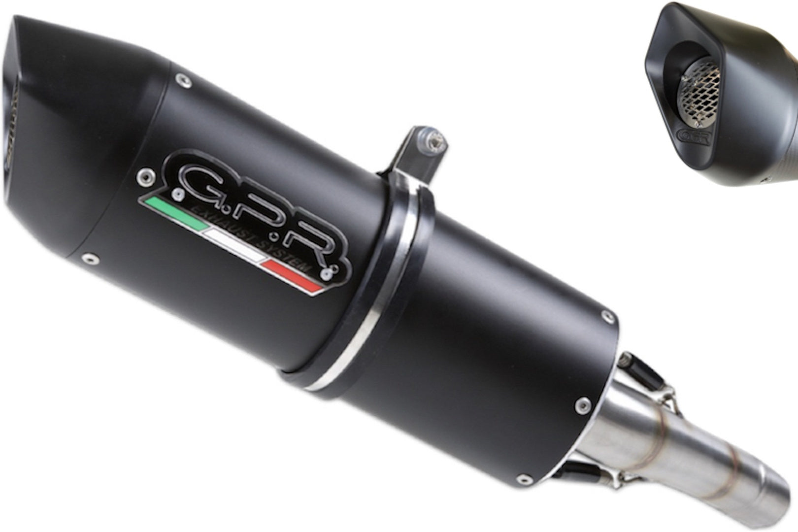 Exhaust Tip With Noise Certification Furore Evo4 Aluminium Black - Gpr Compatible With Triumph Tiger 1050 Sport (2016-2021)