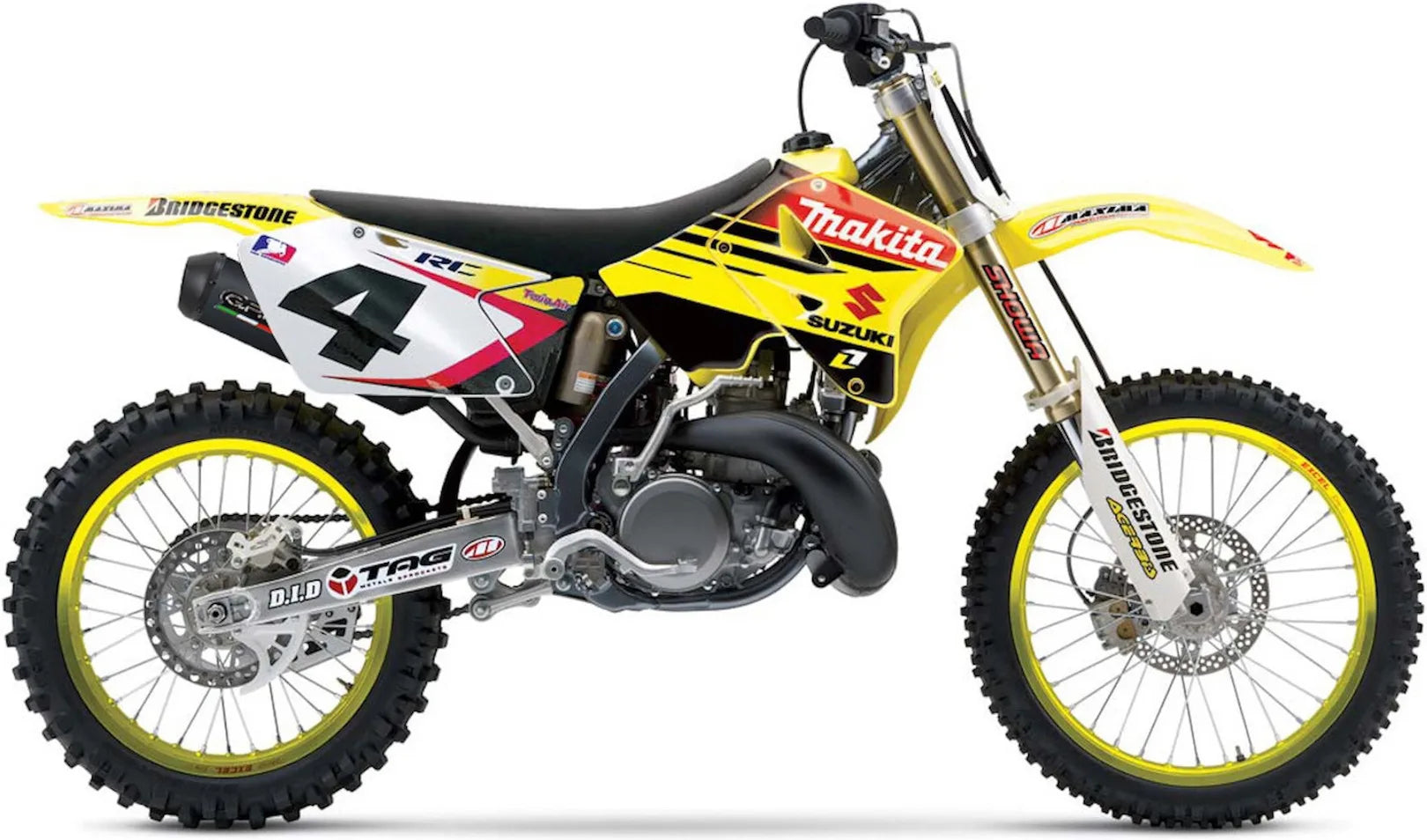 Complete Non-Catalytic Exhaust System With Sound Certification Ghisa Black Stainless Steel - Gpr Compatible With Suzuki Rmz 250 (2004-2006)