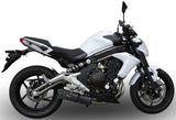 Exhaust Tip With Noise Certification Ghisa Black Stainless Steel - Gpr Compatible With Kawasaki Er-6 F (2005-2011)