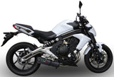 Exhaust Tip With Noise Certification Ghisa Black Stainless Steel - Gpr Compatible With Kawasaki Er-6 F (2005-2011)