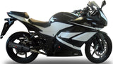 Exhaust Tip With Noise Certification Ghisa Black Stainless Steel - Gpr Compatible With Kawasaki Ninja 250 R (2007-2014)