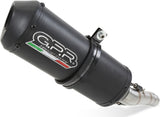 Catalytic Exhaust Tip With Sound Certification Ghisa Black Stainless Steel - Gpr Compatible With Suzuki Rv 200 Van (2016-2017)