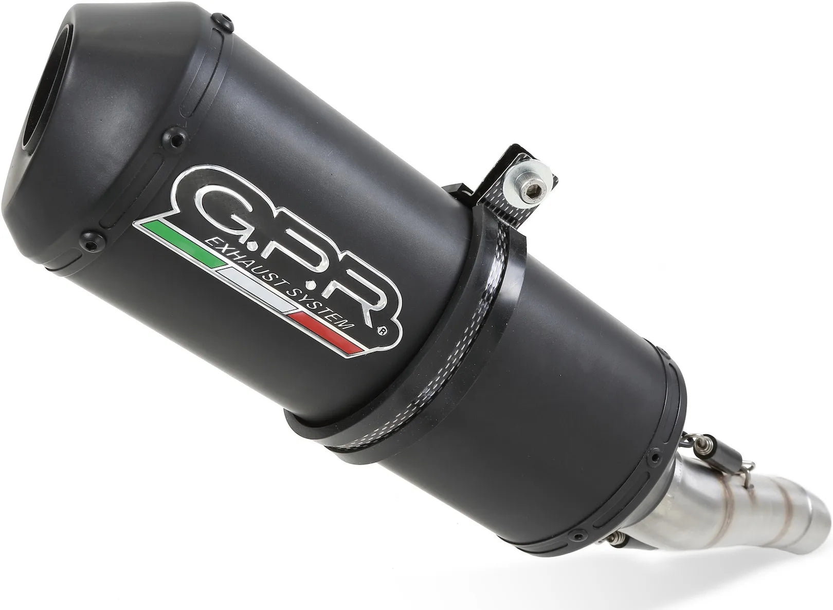 Catalytic Exhaust Tip With Sound Certification Ghisa Black Stainless Steel - Gpr Compatible With Moto Guzzi Griso 1200 8V (2007-2016)